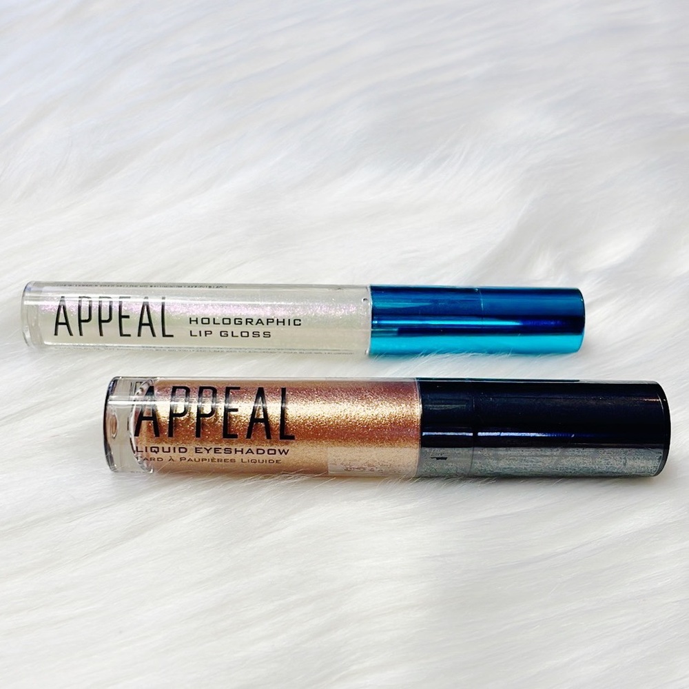 Appeal Holographic Lip Gloss Trendsetter Liquid Eyeshadow Rose Gold